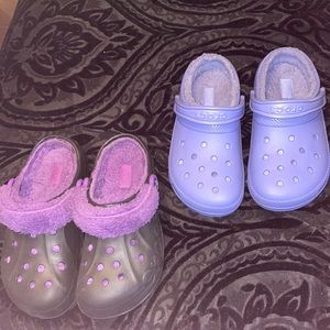 Size 7 fur lined crocs